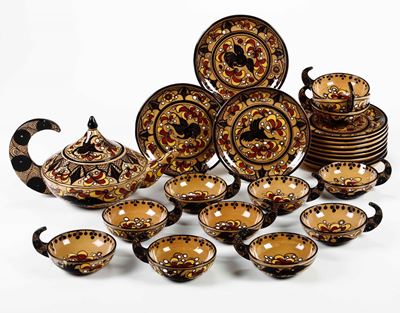 Parte di Servizio da Tèalbisola, Manifattura M.g.a., "fabbrica di Ceramiche D'arte Tradizionali e...