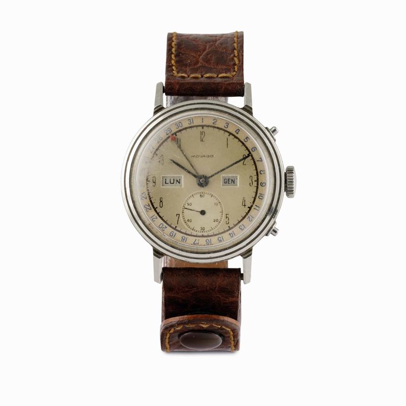 MOVADO - Raro Calendograph ref. 14788, triplo Calendario, carica manuale Cal. 470, circa 1950  - Auction Watches and Pocket Watches - Cambi Casa d'Aste