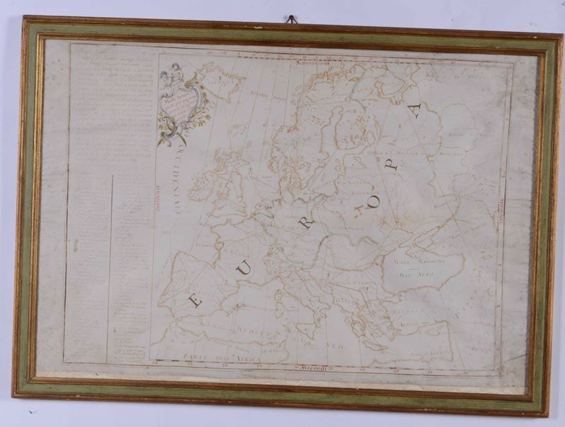 Stampa raffigurante cartina dell'Europa  - Asta Stampe, Incisioni Antiche, Carte geografiche e Libri | Cambi Time - Cambi Casa d'Aste