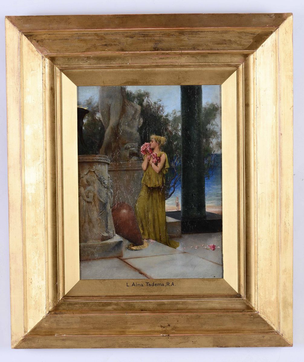 Lawrence Alma-tadema (1836-1912), Attr.ritratto di Fanciulla
