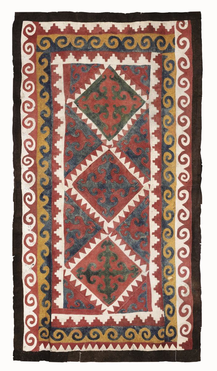 Feltro Shydak, Kirzikistan 1860-1870 circa  - Auction Fine Carpets and Rugs - Cambi Casa d'Aste
