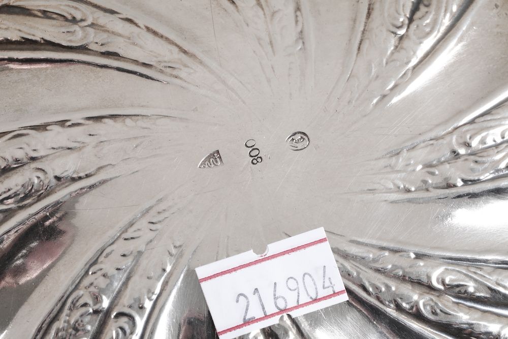 Due Centrotavola in Argento di Forma Rettangolare e Ovale