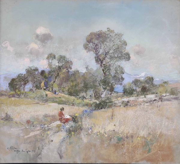 Giuseppe Casciaro (1863 - 1941) Paesaggio, 1924