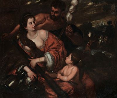 Scuola Fiamminga del XVII Secololoth e le Figlie