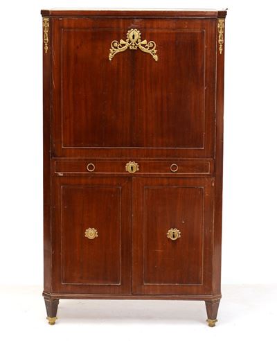 Secretaire Lastronato in Mogano. XIX Secolo