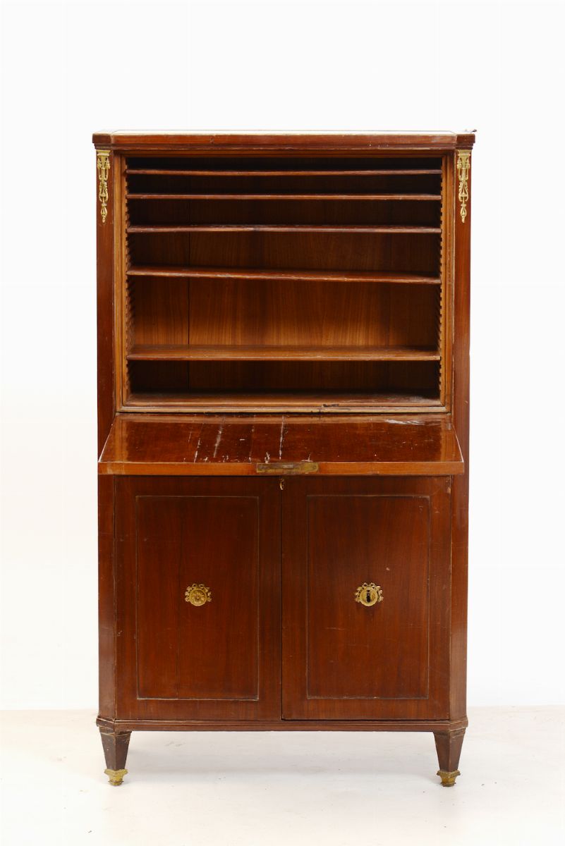 Secretaire Lastronato in Mogano. XIX Secolo