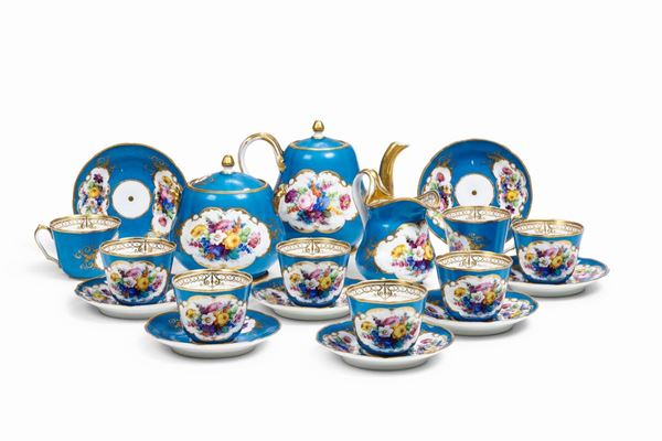 A porcelain tea set, Moscow, 1840-50