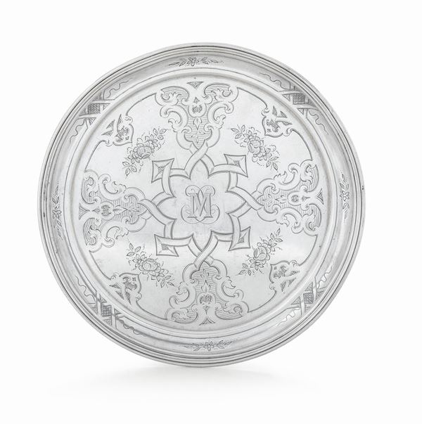 A silver plate, St. Petersburg, 1856
