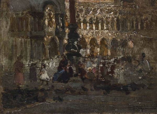 Pietro Fragiacomo (1856-1922), attr. Piazza San Marco