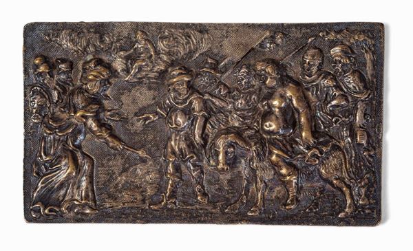 Scena con Sileno Bronzo fuso e cesellato Fonditore rinascimentale del XVII secolo