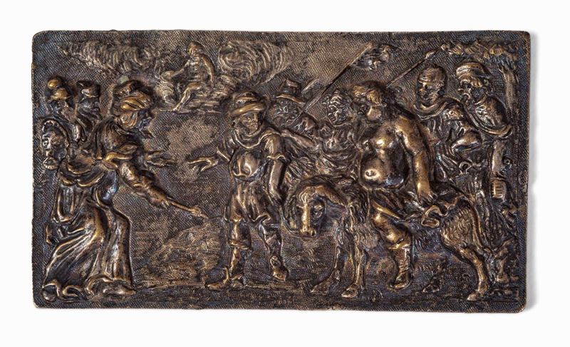 Scena con Sileno Bronzo fuso e cesellato Fonditore rinascimentale del XVII secolo  - Asta Scultura e Oggetti d'Arte - Cambi Casa d'Aste