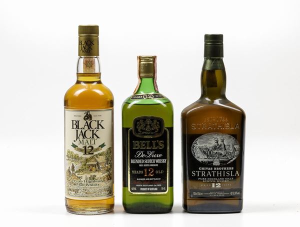 *Black Jack, Pure Highland Malt Whisky 12 years Chivas Brothers Strathisla, Pure Highland MaltScotch Whisky 12 years Bell's, Blended Scotch Whisky 12 years