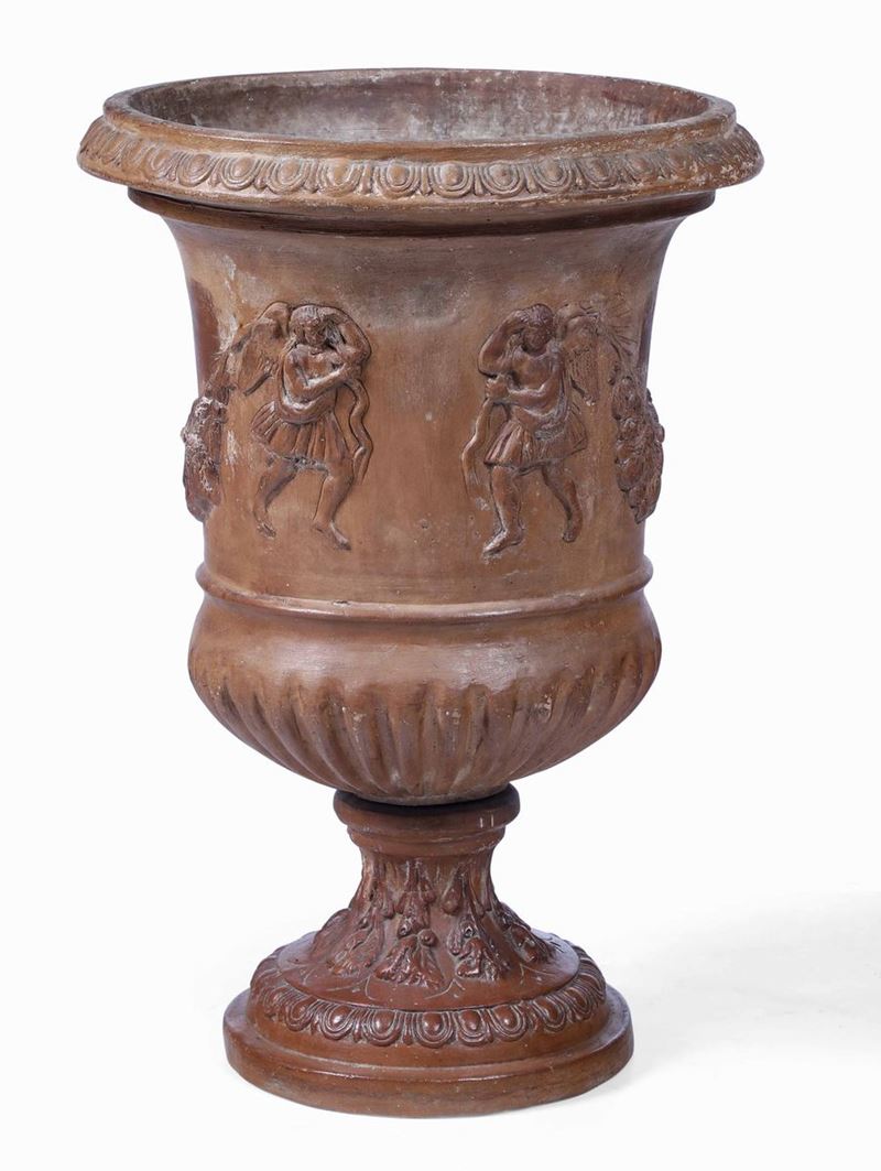 Vaso in terracotta, XX secolo  - Auction The country villa of Leonardo Botta - II - Cambi Casa d'Aste