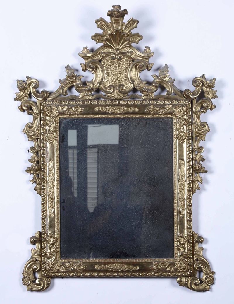 Specchiera in legno intagliato e dorato, XIX-XX secolo  - Asta Antiquariato Gennaio | Cambi Time - Cambi Casa d'Aste