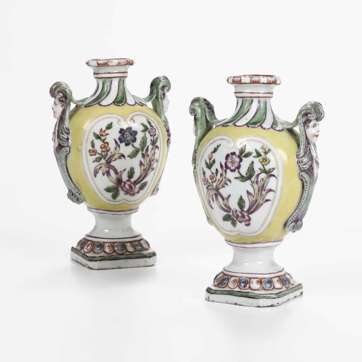 Rara Coppia di Vasetti Doccia, Manifattura Ginori, Verso il 1760