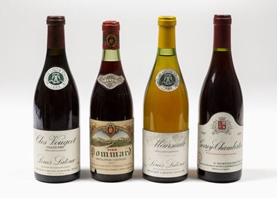 G. Vachet-rousseau, Gevrey-chambertin Louis Latour, Clos Vougeot Louis Latour, Meursault Chanut F...