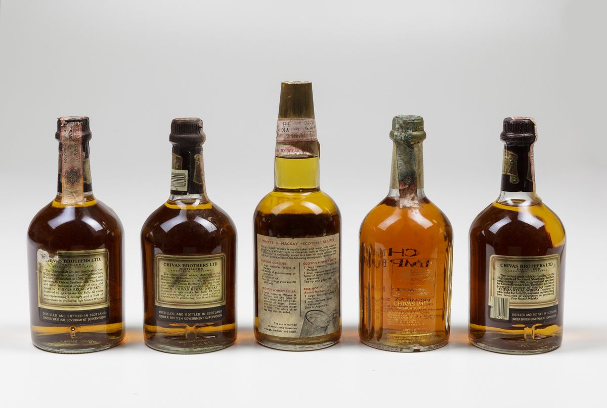 Chivas, Blended Scotch Whisky 12 Years Chivas, Scotch Whisky Imperial 18 Years Whyte & Mackays, S...