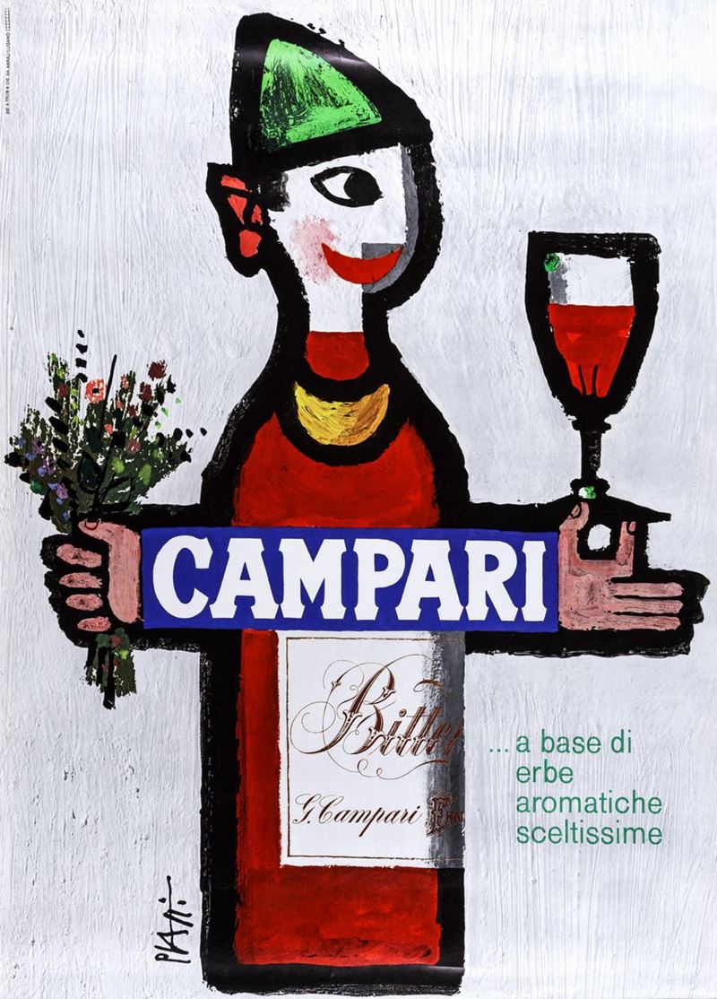 Celestino Piatti ( 1922-2007) CAMPARI BITTER, A BASE DI ERBE AROMATICHE SCELTISSIME...  - Auction Vintage Posters - Cambi Casa d'Aste
