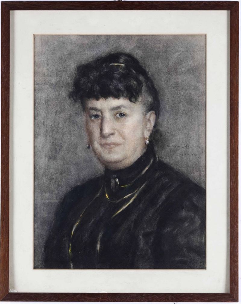 E. Mazzola Ritratto di signora  - Auction 19th-20th century paintings - Cambi Casa d'Aste