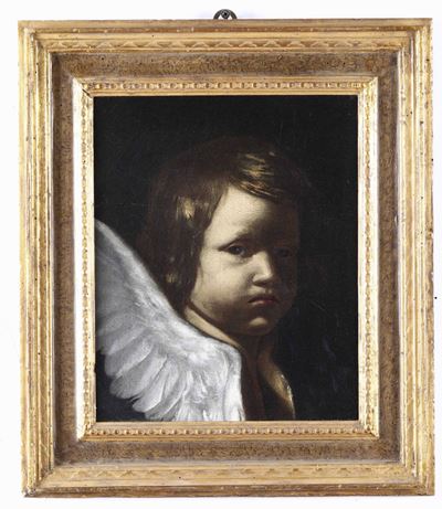 Giovanni Antonio Galli Detto lo Spadarino (roma 1585-1652)testa di Angelo
