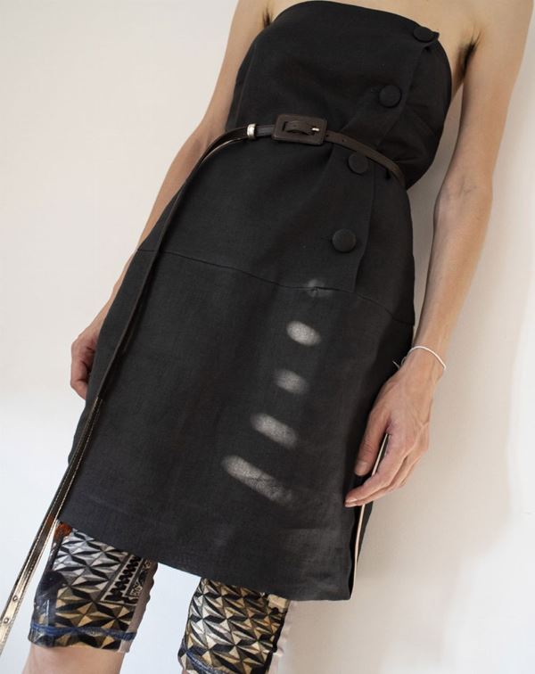 Francesca Liberatore - Mini dress in lino nero