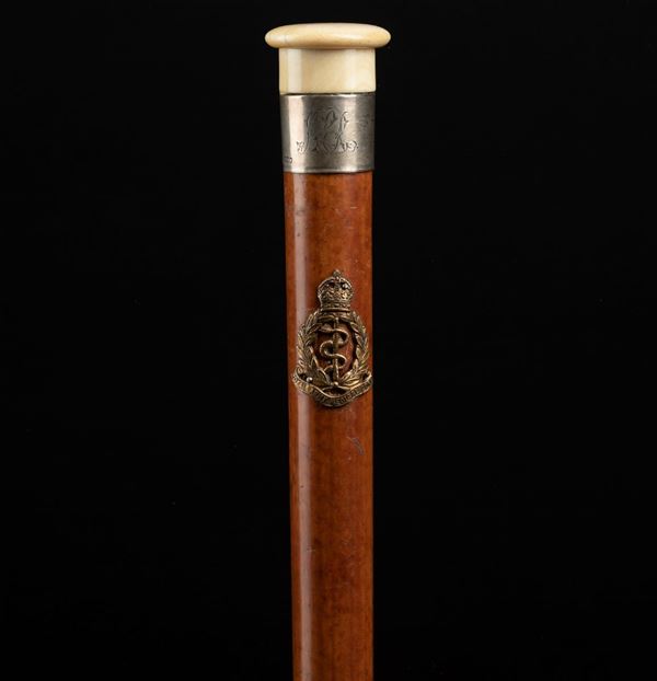 Bastone accessoriato con impugnatura in avorio, Inghilterra, 1870 ca.