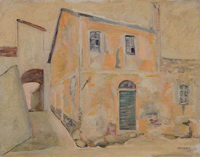 Pastello CM 62 X48la Casa del Bacciocco a Spotorno