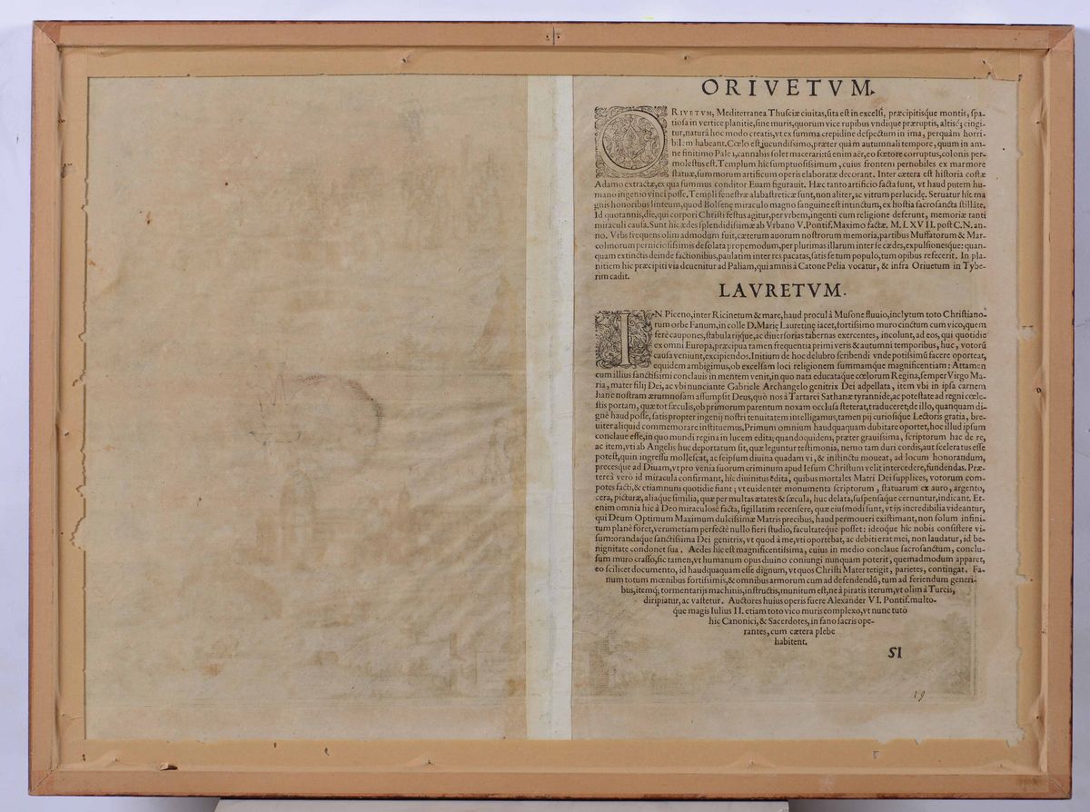 Stampa Tratta dal Civitates Orbis Terrarum 1578-1616 o da Esso Derivate (orvieto-loreto)orvieto