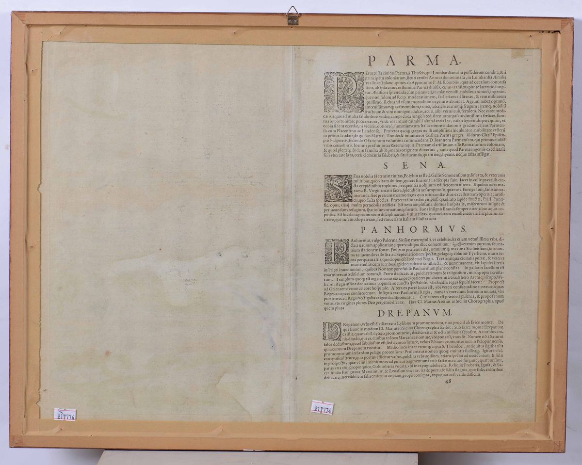 Stampa Tratta dal Civitates Orbis Terrarum 1578-1616 o da Esso Derivate (palermo-parma-siena Ect....