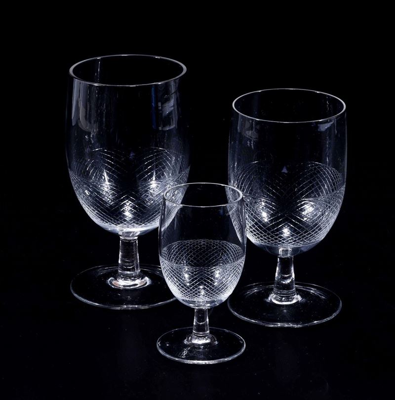 Servizio di bicchieri  Manifattura indeterminata, verso il 1950  - Auction L'Art de la Table - Cambi Casa d'Aste