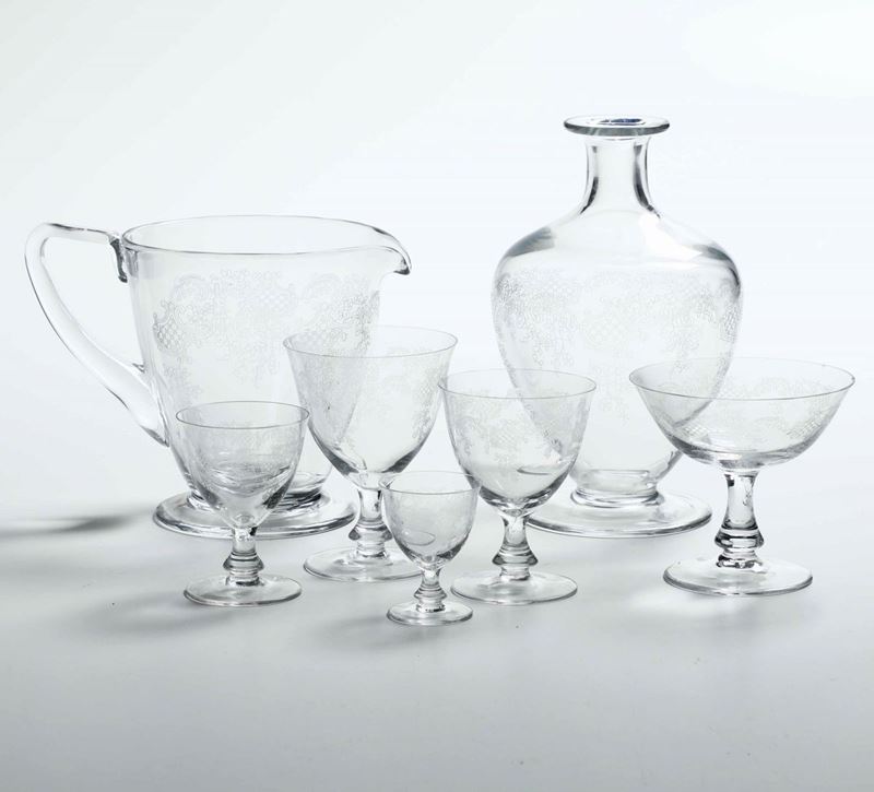 Servizio di bicchieri  Probabilmente Italia, prima metà del XX secolo  - Asta Arredo per la tavola | Cambi Time - I - Cambi Casa d'Aste