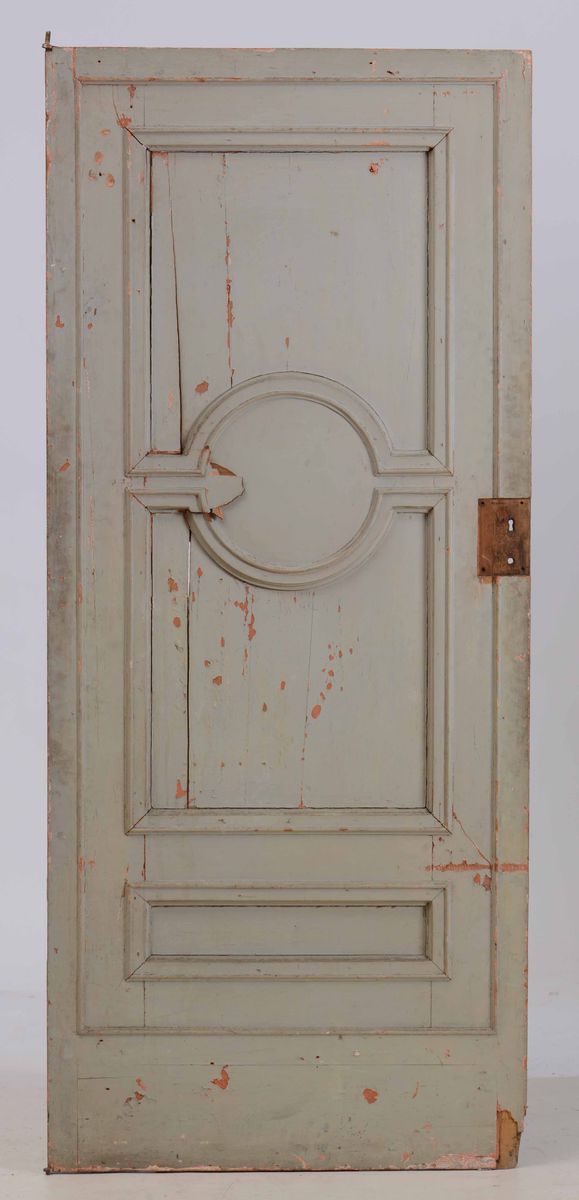 Porta in Legno Scolpito, Laccato e Dorato. XVIII Secolo