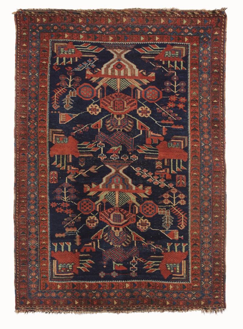Tappeto Afshar, sud Persia fine XIX inizio XX secolo  - Auction Carpets - Timed Auction - Cambi Casa d'Aste