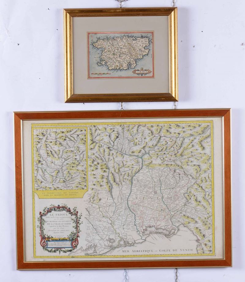 Santini - Friuli, Remondini, 1778. + Corsica (Ortelius) Fine sec. XVI.  - Auction Old Prints and Engravings | Cambi Time - Cambi Casa d'Aste