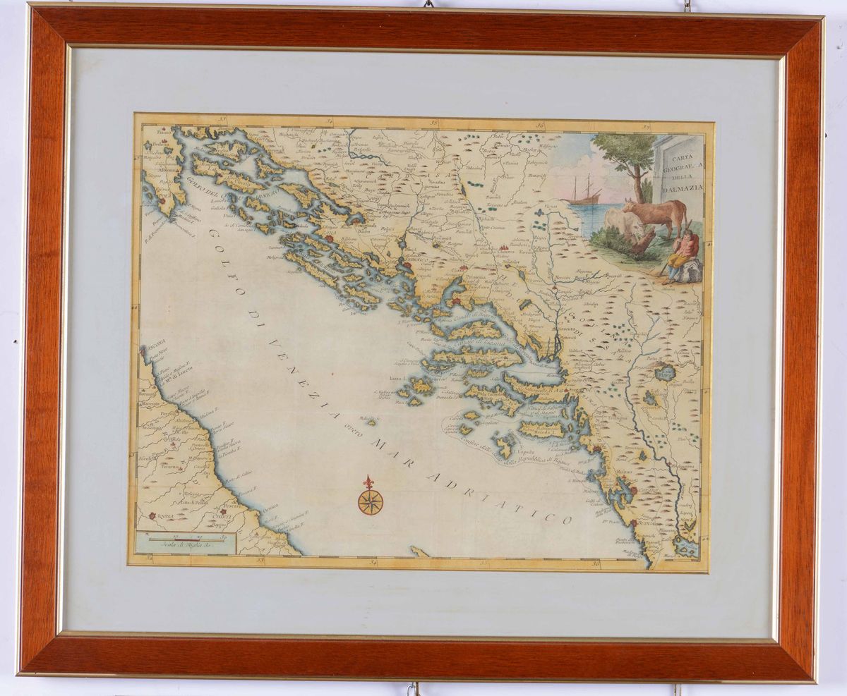 La Dalmazia Veneta di Giovanni Valle. Venezia, Zatta,1784 e un'altra Carta della Dalmazia del Sec...