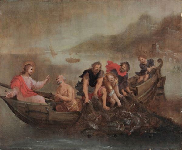 Frans Franken II (Anversa 1581–1642) La pesca miracolosa