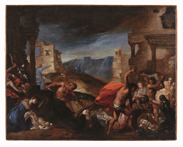 Bartolomeo Biscaino (Genova 1632-1657) Strage degli innocenti