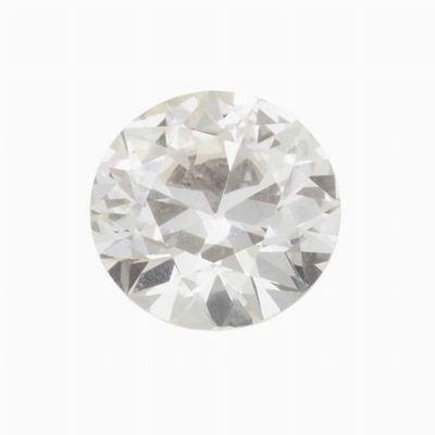 Solitaire di Vecchio Taglio di Ct 4.06, Colore O, Caratteristiche Interne Vs2, Fluorescenza Uv Nu...