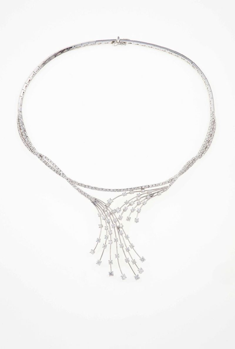 Girocollo con diamanti taglio brillante per ct 4.00 circa  - Auction Jewels | Timed Auction - Cambi Casa d'Aste