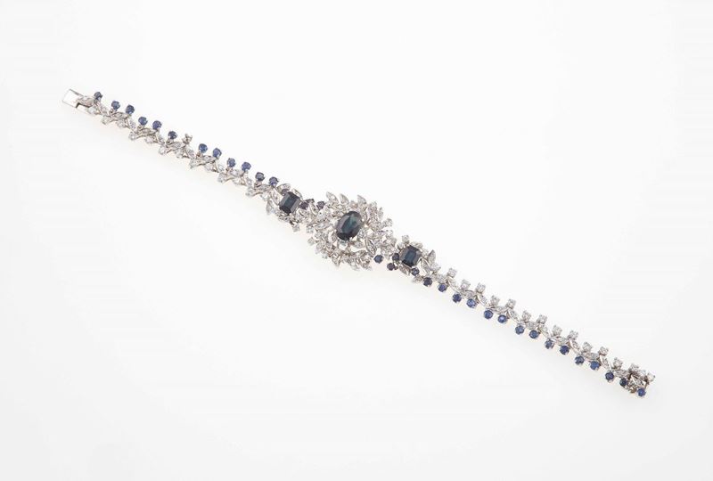 Bracciali con zaffiri Australia e diamanti  - Auction Jewels | Timed Auction - Cambi Casa d'Aste