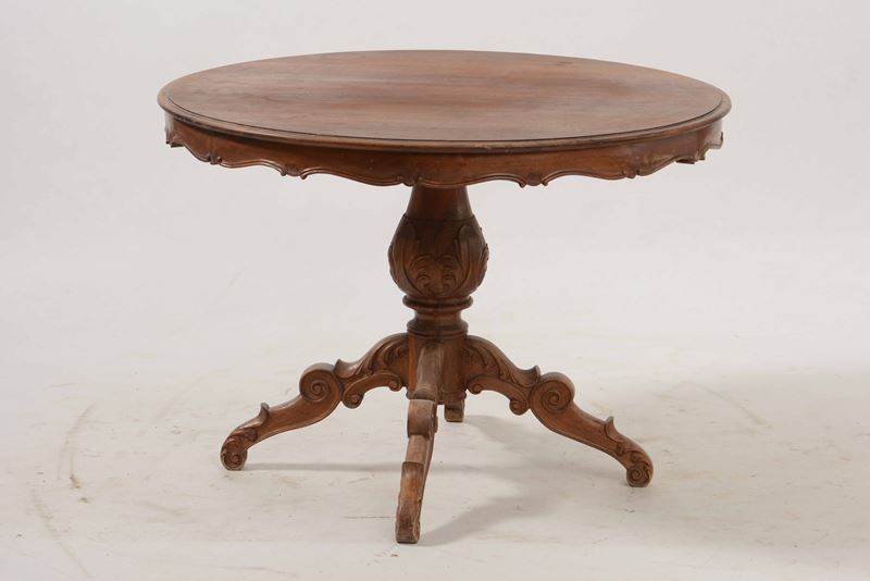 Tavolo tondo con gamba centrale  - Auction Antiques | Time Auction - Cambi Casa d'Aste