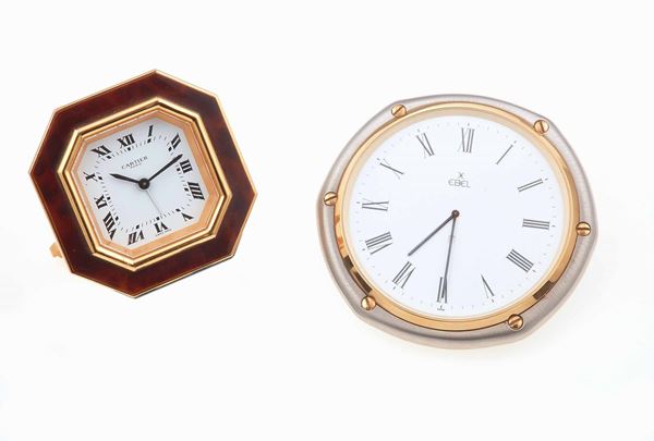 Two table clocks