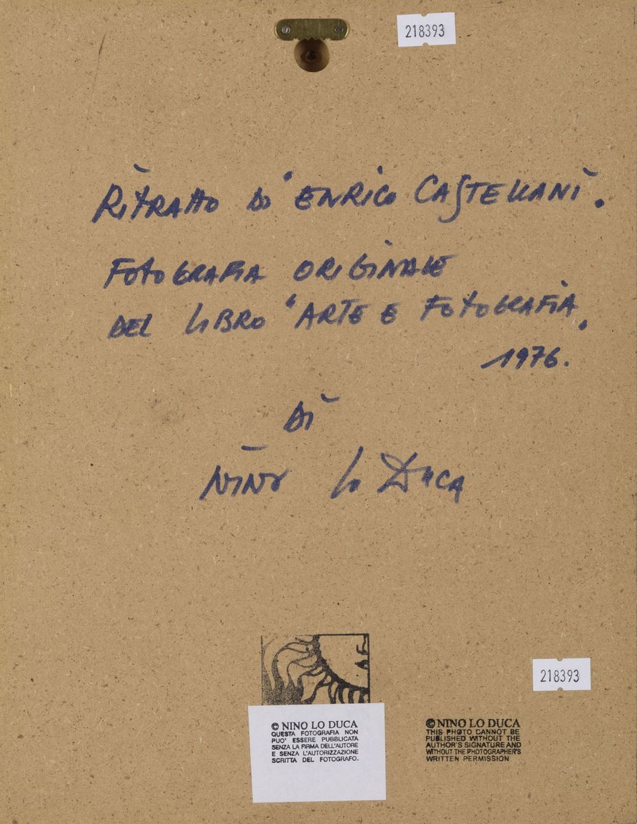 Nino lo Duca (1940)enrico Castellani Mentre Esegue Lastre a Rilievo per Incisioni, Milano, 1976