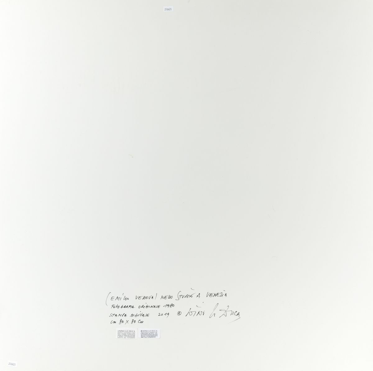 Nino lo Duca (1940)emilio Vedova nello Studio a Venezia, 1980