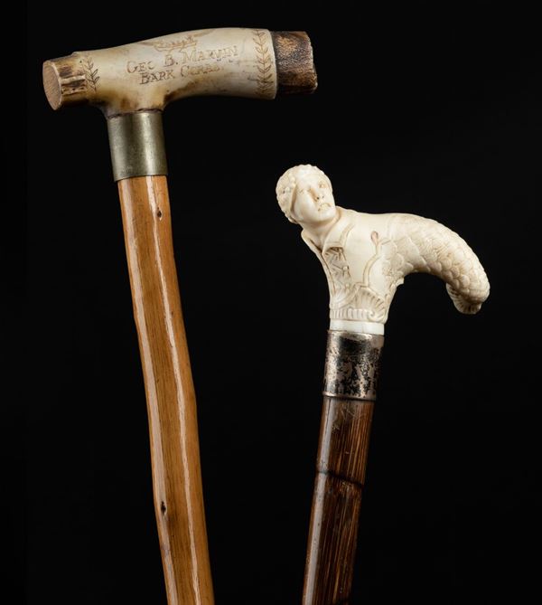 Lotto composto da due bastoni da passeggio, Inghilterra, inizi XX secolo