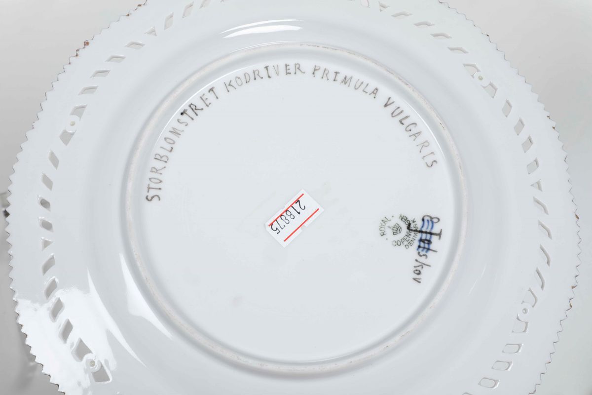Sei Piatti dal Servizio Flora Danica Danimarca, Manifattura Royal Copenhagen, Fine del XIX - Iniz...