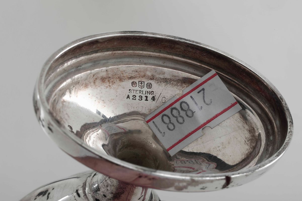 Caffettiera e Lattiera in Argento Sterling. Argentiere Ghoram Usa, Inizio XX Secolo