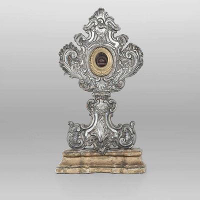 Reliquiario in Argento Sbalzato e Cesellato. Genova, Marchio della Â€œtorrettaâ€ per Lâ€™anno (1...