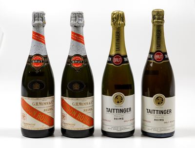 Taittinger, Champagne Brut Reserve G.h. Mumm, Champagne Cordon Rouge