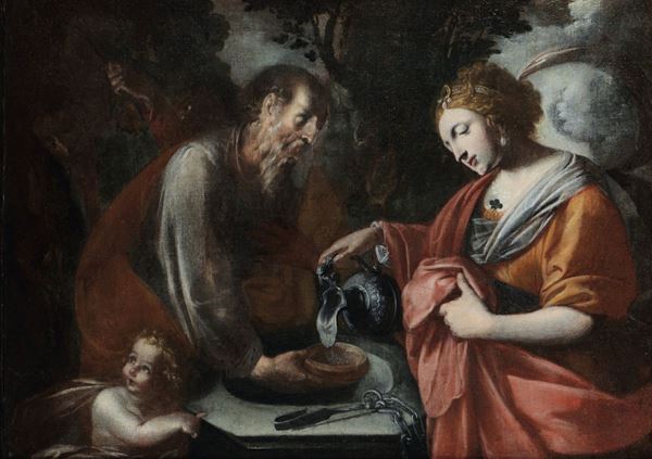 Luigi Miradori detto il Genovesino (Genova 1605 - Cremona 1659) Rebecca ed Eliezer al pozzo